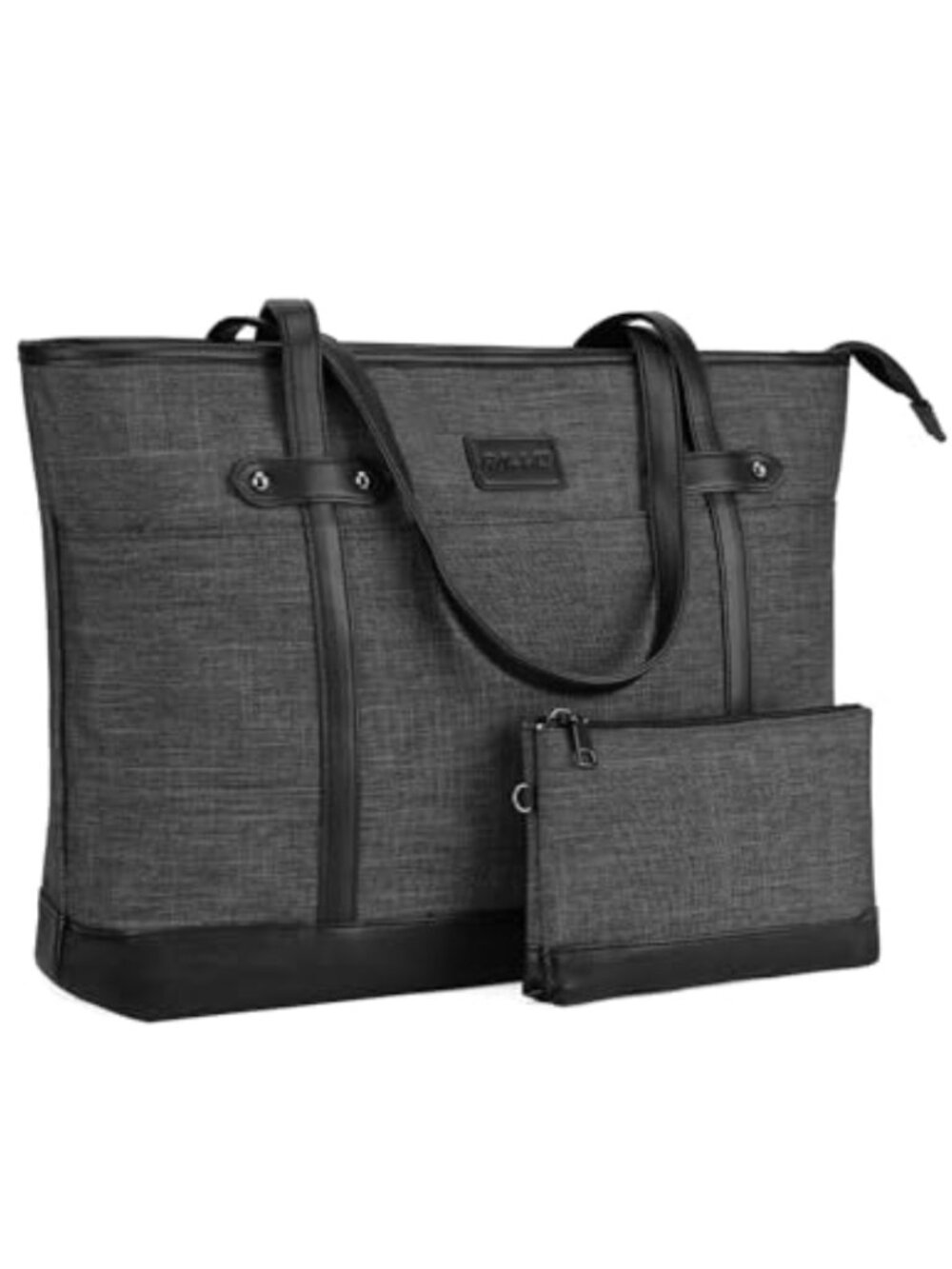 RAVUO Laptop Tote Bag Water Resistant 15.6 Inch PU Leather Work Purse